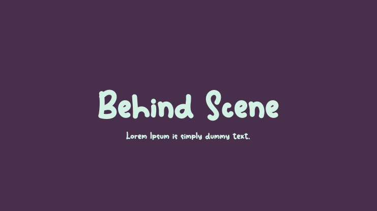 Behind Scene Font