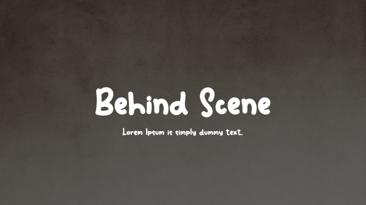 Behind Scene Font