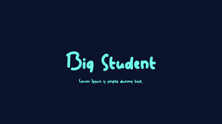 Big Student Font
