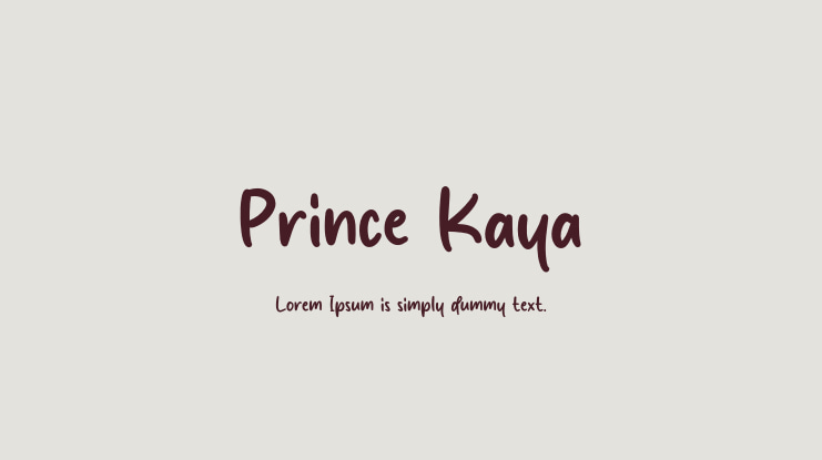 Prince Kaya Font