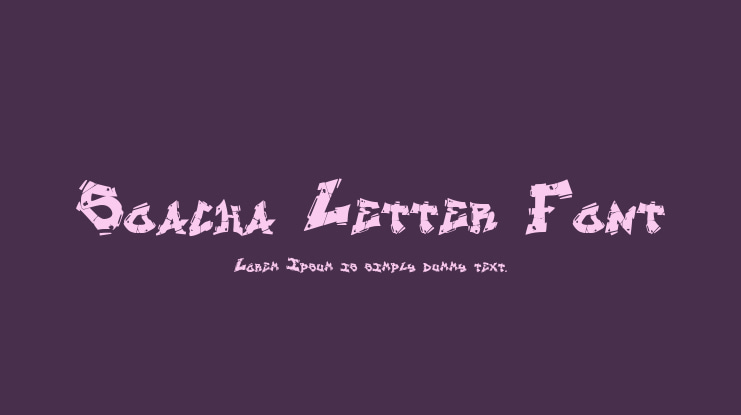Soacha Letter Font