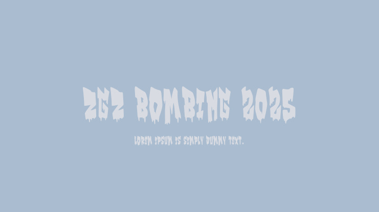 Zgz Bombing 2025 Font