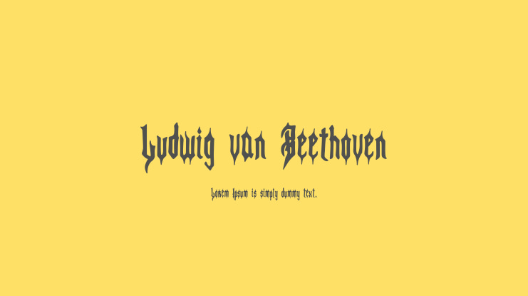 Ludwig van Beethoven Font