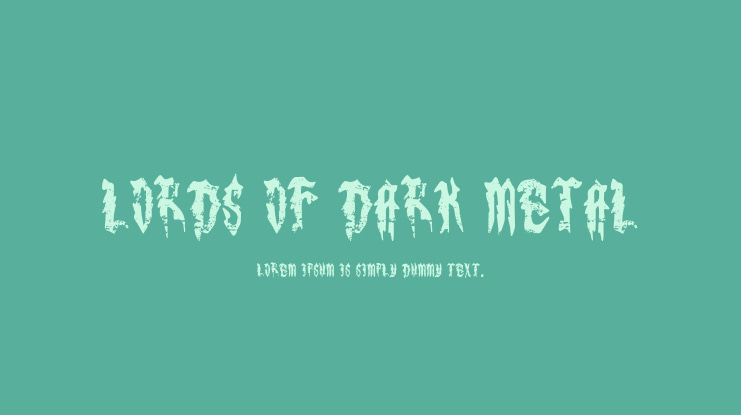 Lords of Dark Metal Font