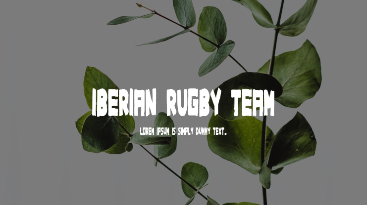 Iberian Rugby Team Font