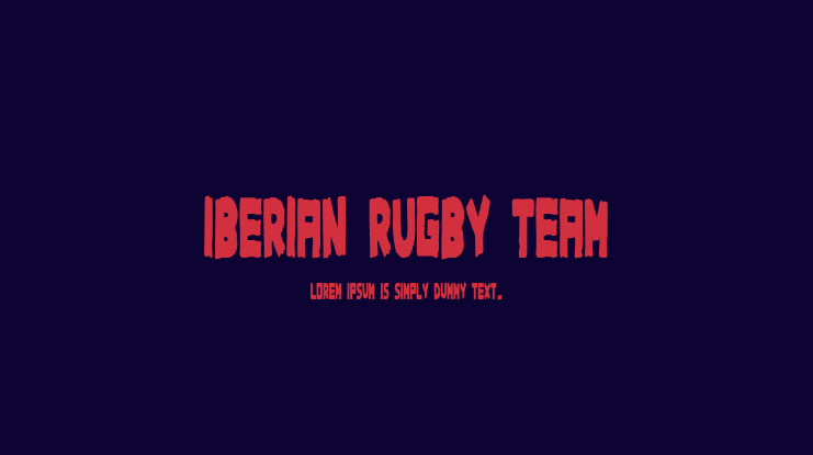 Iberian Rugby Team Font