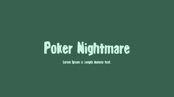 Poker Nightmare Font