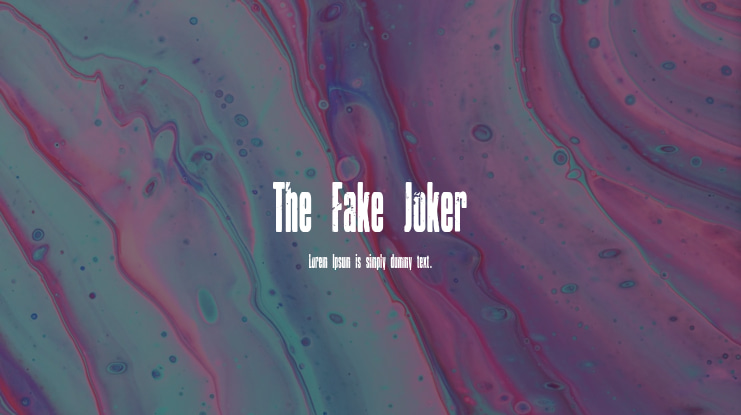 The Fake Joker Font