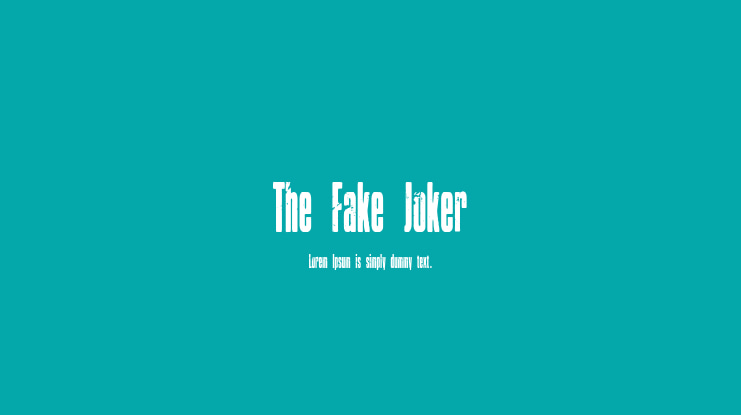 The Fake Joker Font