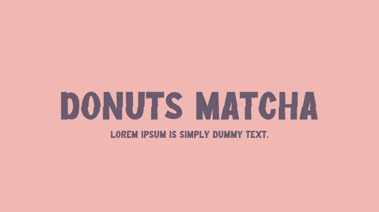 Donuts Matcha Font