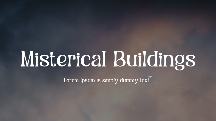 Misterical Buildings Font
