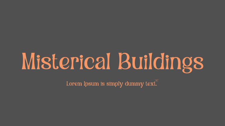 Misterical Buildings Font