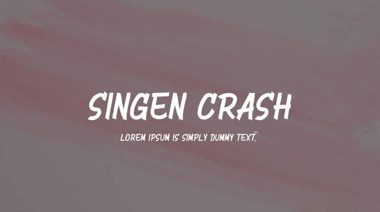 Singen Crash Font