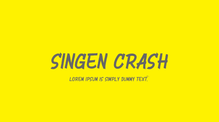 Singen Crash Font