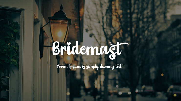 Bridemast Font