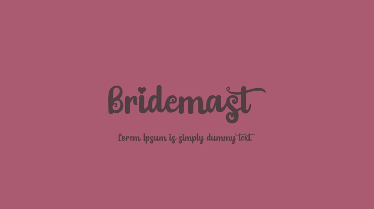 Bridemast Font