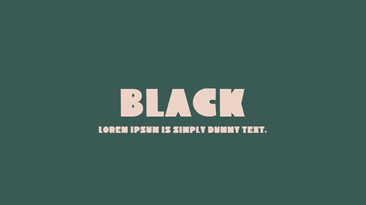 Black Font