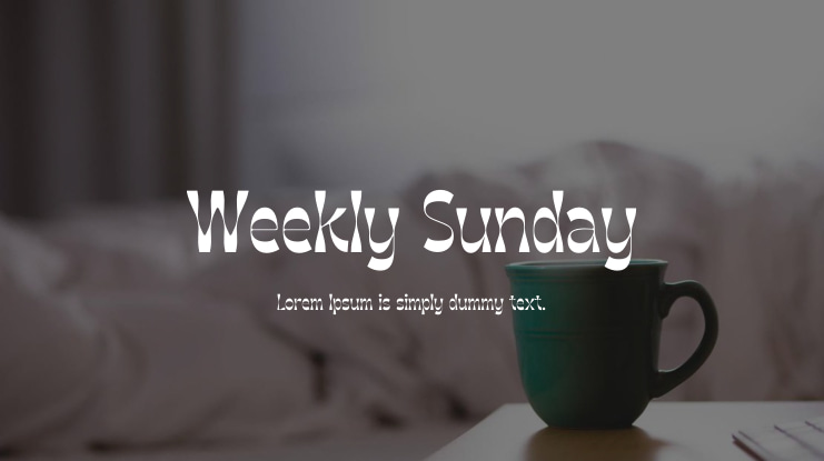 Weekly Sunday Font