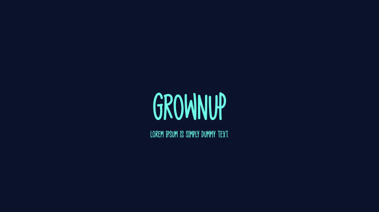 Grownup Font