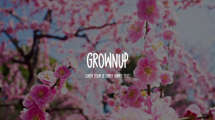 Grownup Font