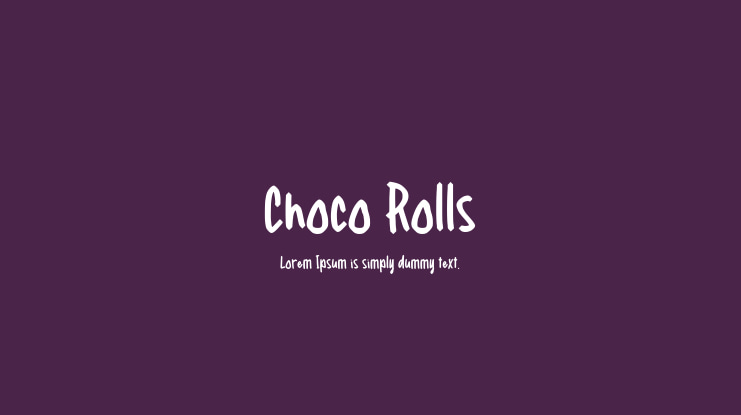 Choco Rolls Font
