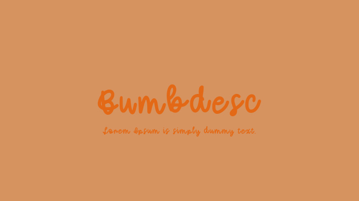 Bumbdesc Font