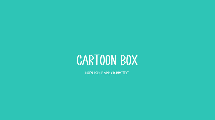 Cartoon Box Font