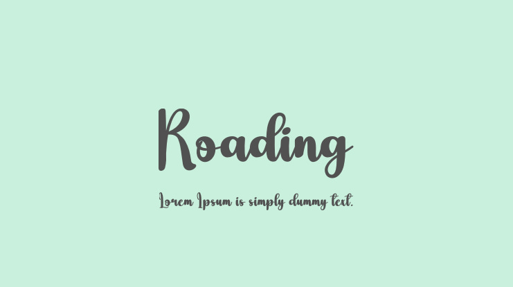 Roading Font