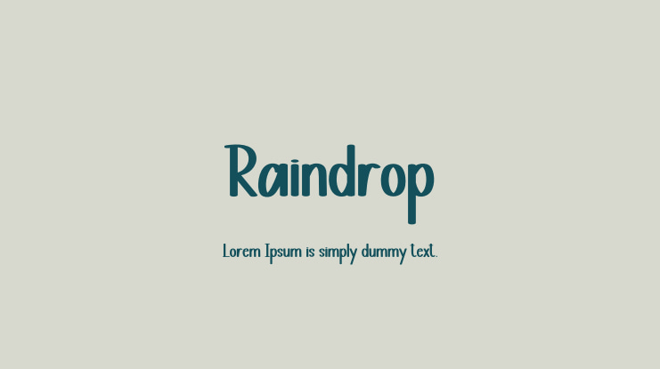 Raindrop Font