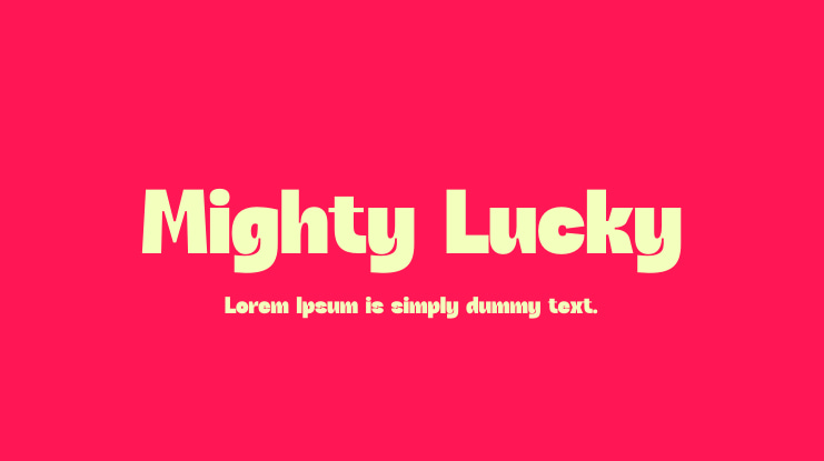Mighty Lucky Font