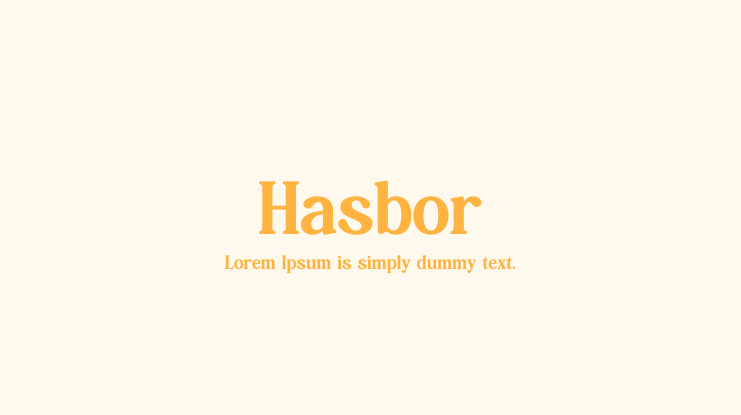 Hasbor Font
