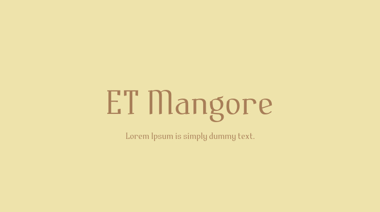 ET Mangore Font Family