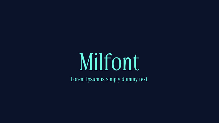 Milfont Font Family
