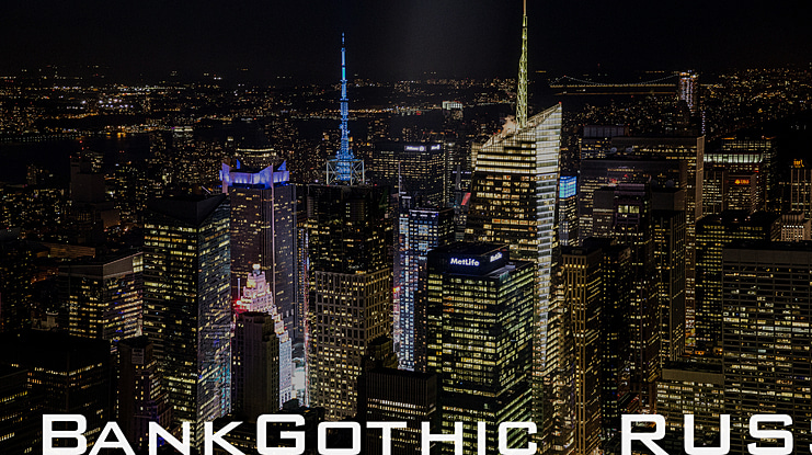 BankGothic RUSS Font