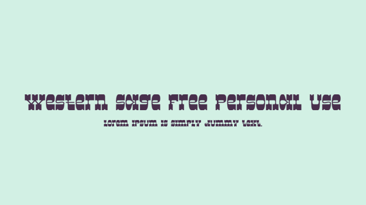 Western Sage Free Personal Use Font