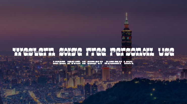 Western Sage Free Personal Use Font