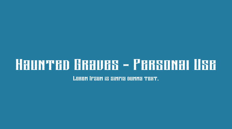 Haunted Graves - Personal Use Font