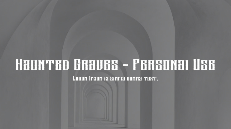 Haunted Graves - Personal Use Font