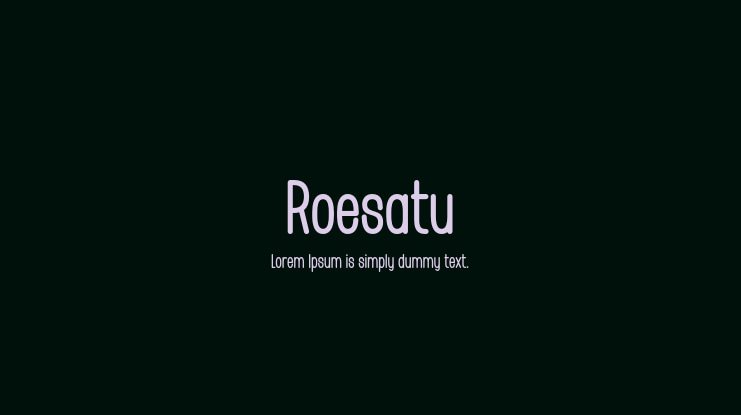 Roesatu Font