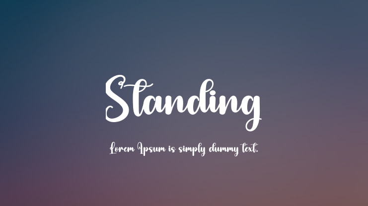 Standing Font