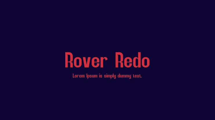 Rover Redo Font