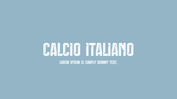 Calcio Italiano Font Family