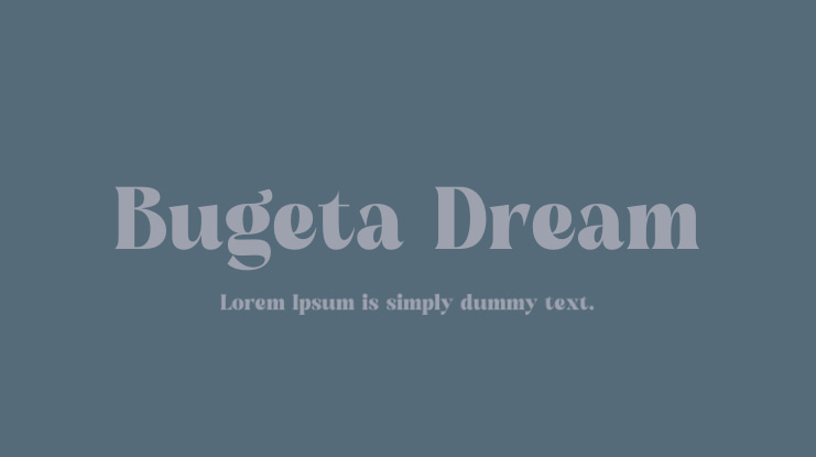 Bugeta Dream Font