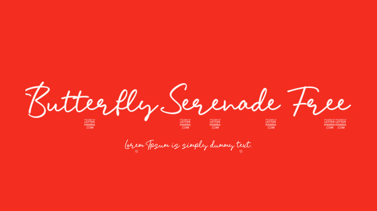 Butterfly Serenade Free Font