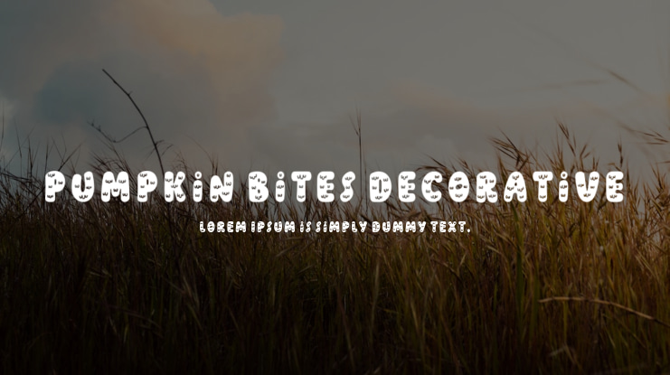 Pumpkin Bites Decorative Font Family
