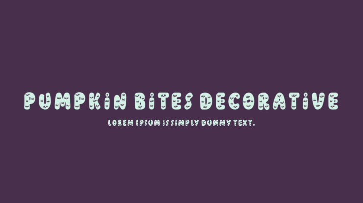 Pumpkin Bites Decorative Font Family