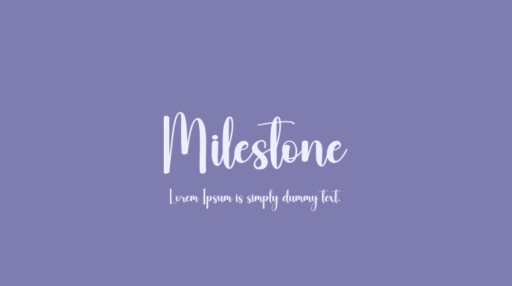 Milestone Font