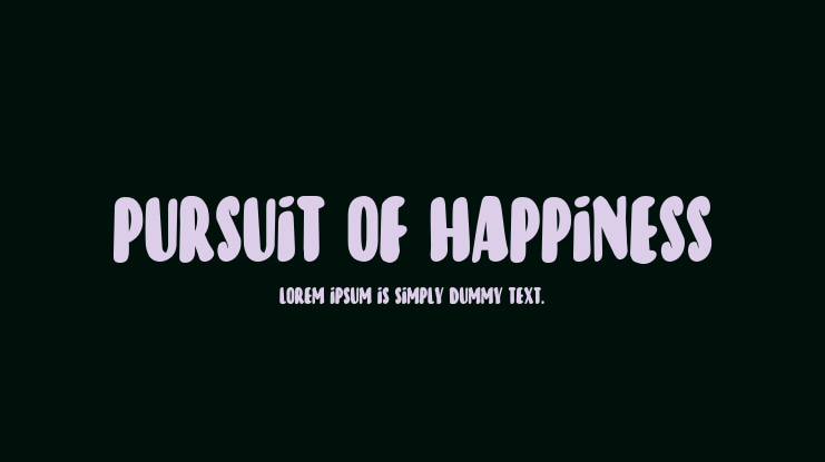 Pursuit Of Happiness Font Family