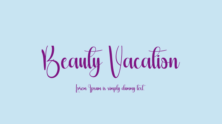 Beauty Vacation Font