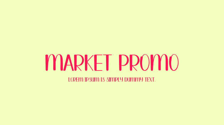 MARKET PROMO Font